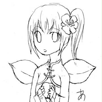 誕生花を擬人化してみた　あんず