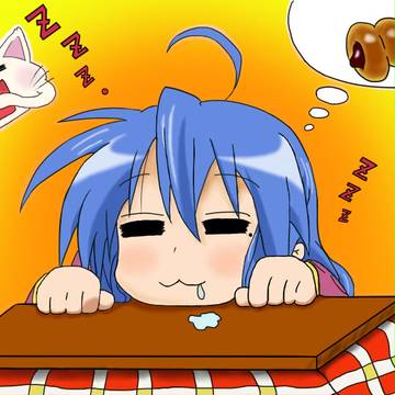 こたつでぬくぬくする泉 こなた