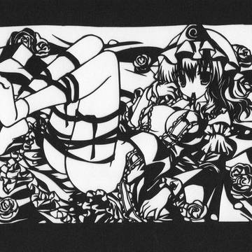 切り絵　西行寺幽々子2