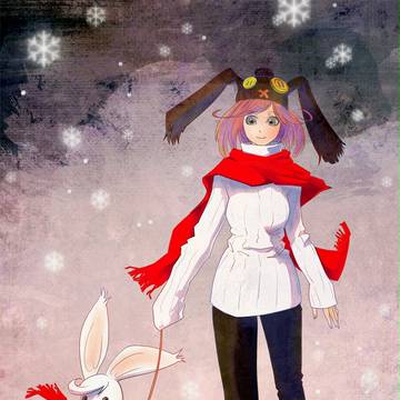 うさぎとさんぽ