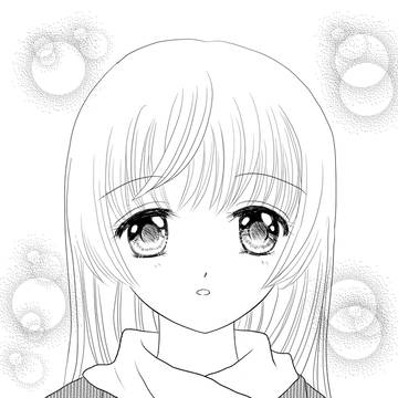 少女漫画風女の子