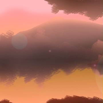 霧の夕暮れ