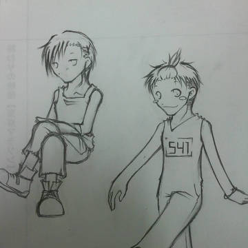 何となく描いた　ﾌﾟｰﾁﾝ&ｷﾚﾈﾝｺ