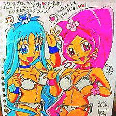 マリン&ブロッサムちゃん(水着姿)