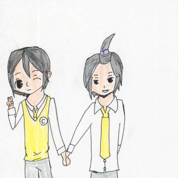 双子知念を描いてみた