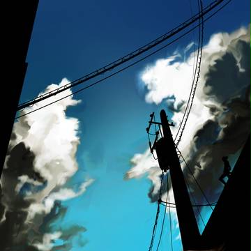 青空の下、走る走る