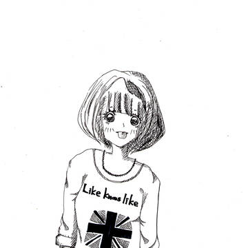 きのこ頭の女の子