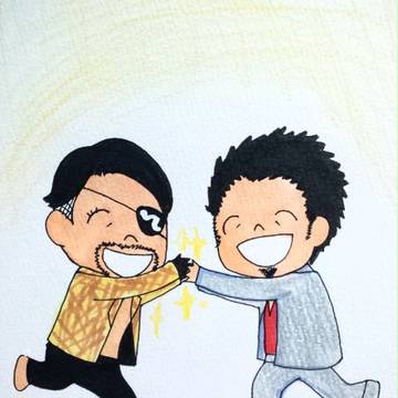 兄さんと四代目でぽぽぽぽーん(色がついた)