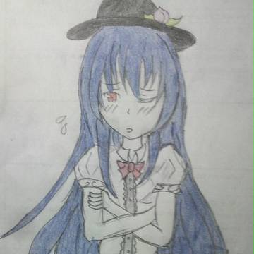 天子落書き