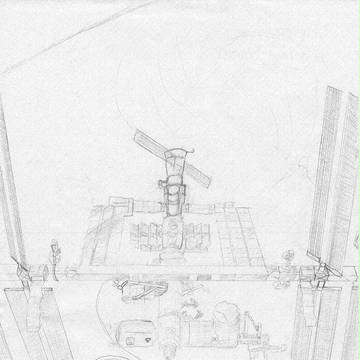 【過去絵その１】国際宇宙ステーション