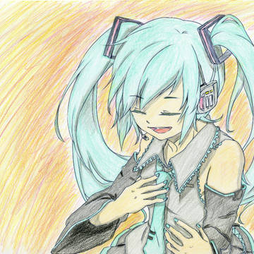 初音ミクを塗らせていただきました。