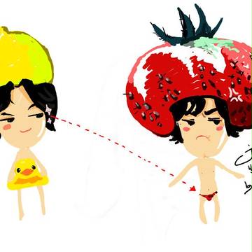 lemon and strawberry