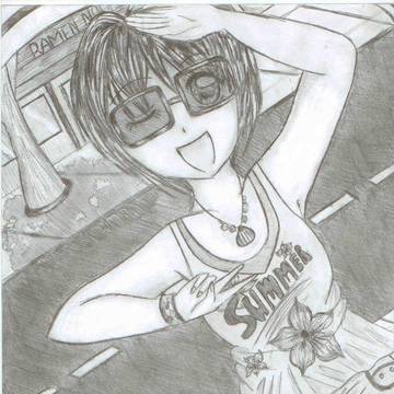 Anime glasses girl
