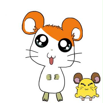ハム太郎とちびまるちゃん　写し