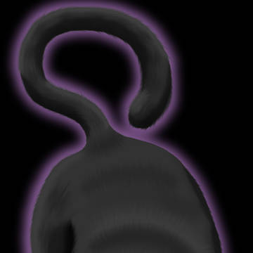 昔の絵、目つきと愛想と言葉遣いが悪いが面倒見はいい雄猫