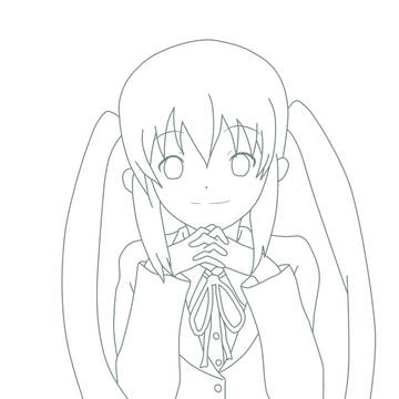 あずにゃん線画 作:弟