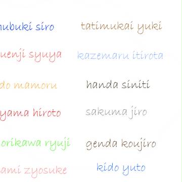 イナイレキャラの名前を書いてみた