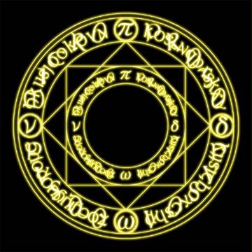 拾った魔方陣の色をいろいろと変えてみた