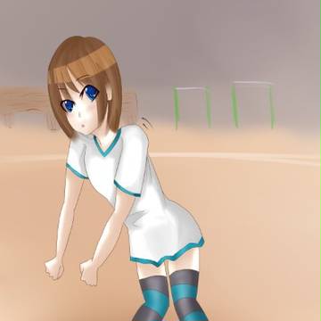 校庭で変な踊りを始める少女