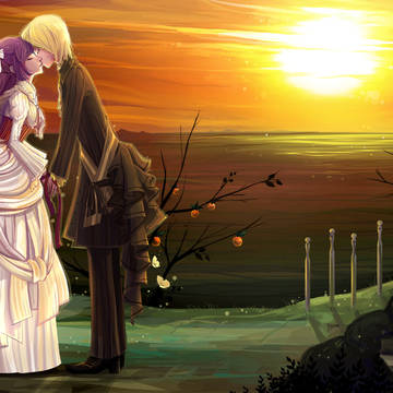 Sunset kiss