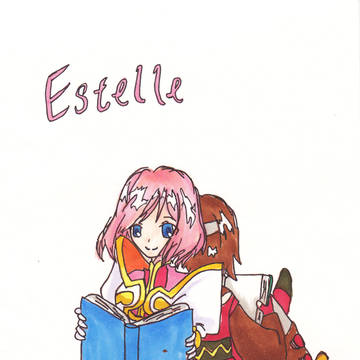 読書中のエステル＆リタを描いてくれた。