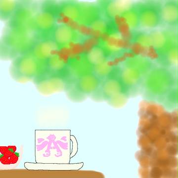 アイマスカフェの風景オープンカフェ風