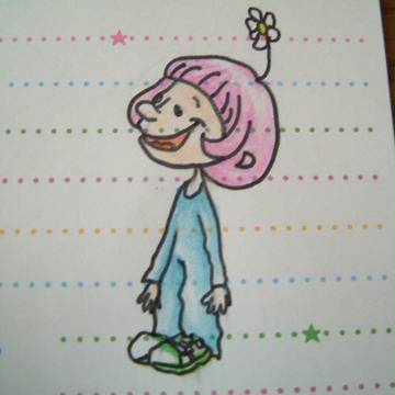 変なイラスト。