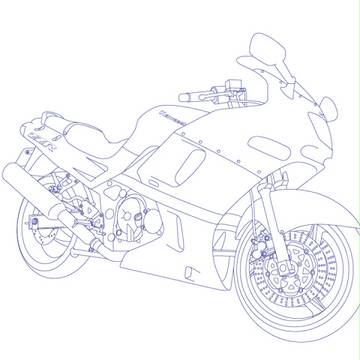 ZZR400_線画