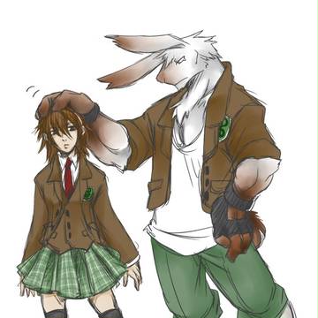 ウサギ男と女の子
