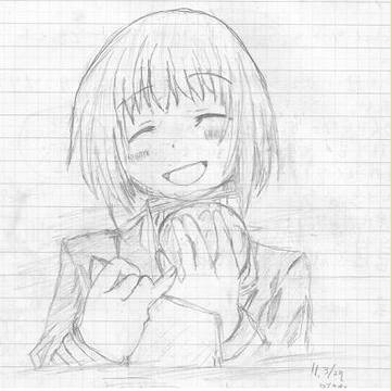 ノートに必死で外川つくしを描いてみた