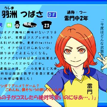 【絵師イナイレ化】羽洲つばさ【らいもん】