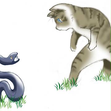 蛇くんと猫くん。