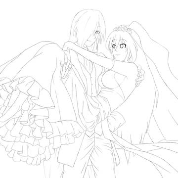 【PFⅤ】結婚式だよ!【線画】