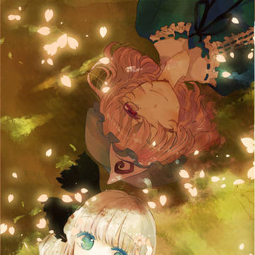 桜の下で