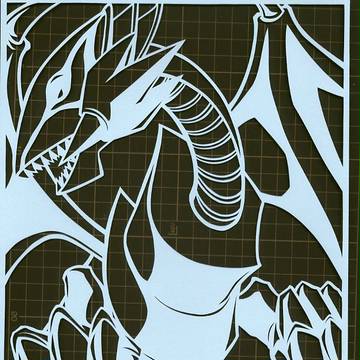 【切り絵】青眼の白龍を召喚！