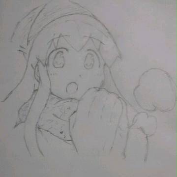 イカ娘模写