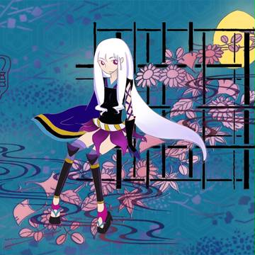 月と花と少女
