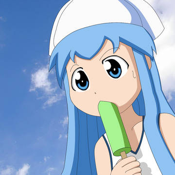 アイス食べてるイカ娘