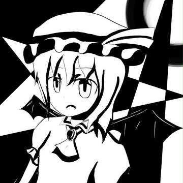 レミリア　白黒
