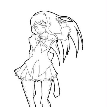 ほむほむ線画