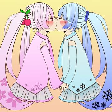 桜ミク＆雪ミク
