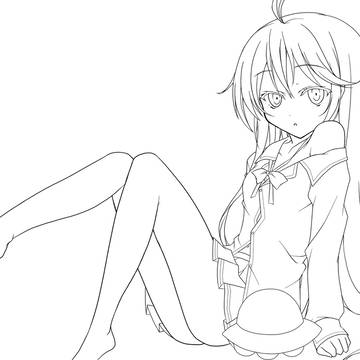 電波女【線画】