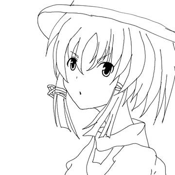 諏訪子（下描き）