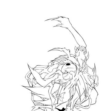 【線画】慧音