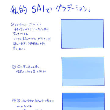 自分流SAIでグラデーション