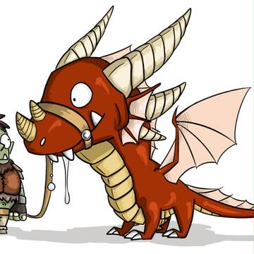 orc and dragon
