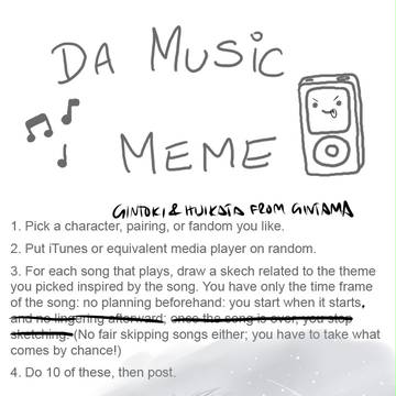 Music meme - 銀時/土方