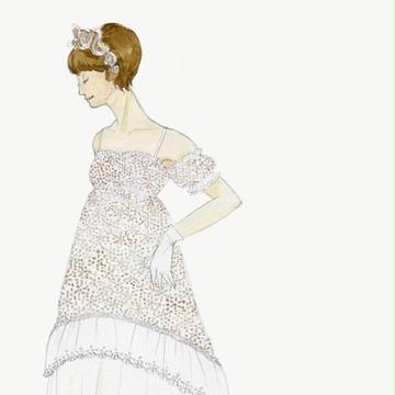 ウェディングドレスの絵