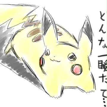 煌めいて見えるよ、ぴかちゅう。