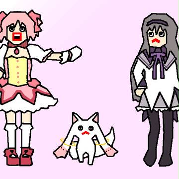 魔法少女をGOLDEN EGGSっぽく描いてみた